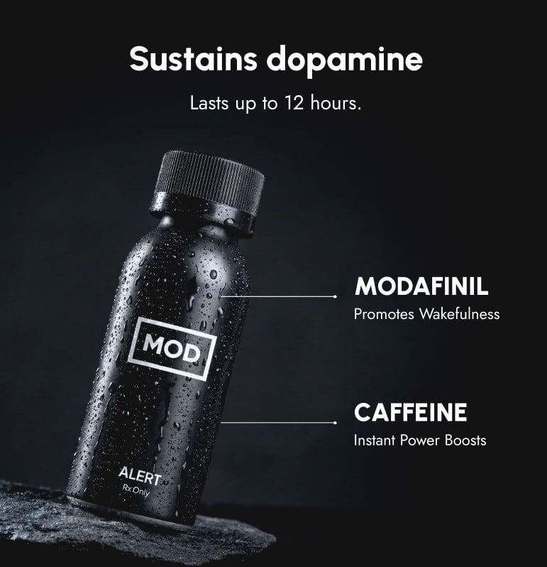 MOD ALERT supports smoother all-day wakefulness without the sharp spikes of traditional energy drinks