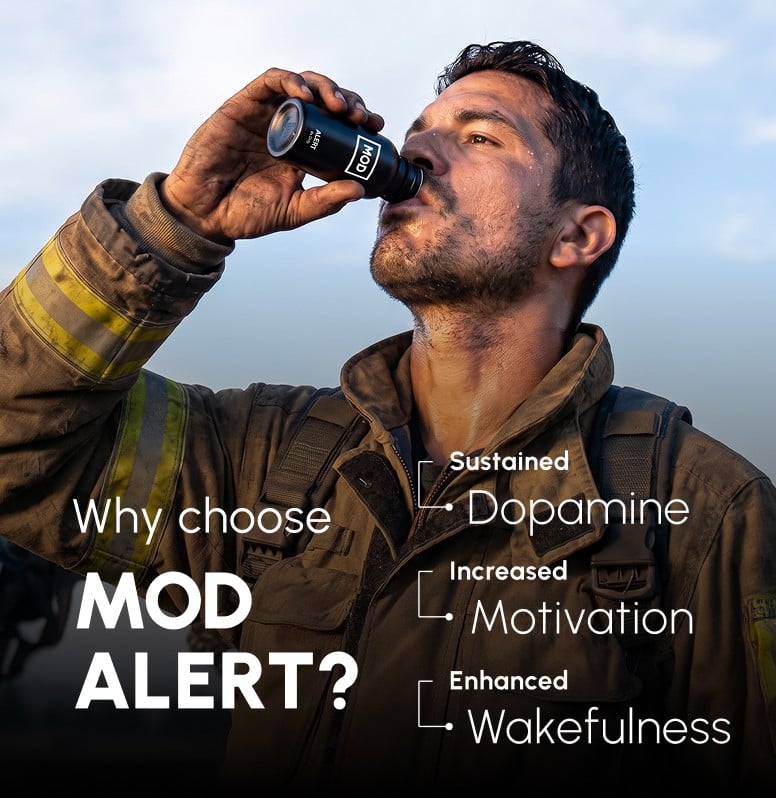 MOD ALERT is designed to support calm, steady wakefulness through targeted neurochemical action