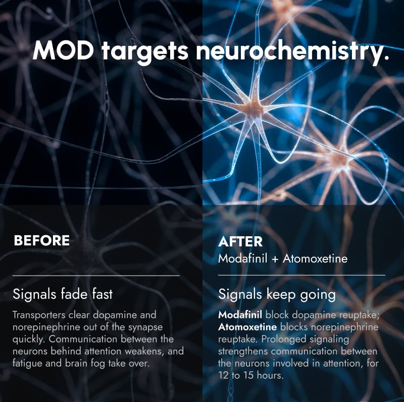 MOD FOCUS prescription liquid energy formulated to promote sustained alertness and focus — slide 4